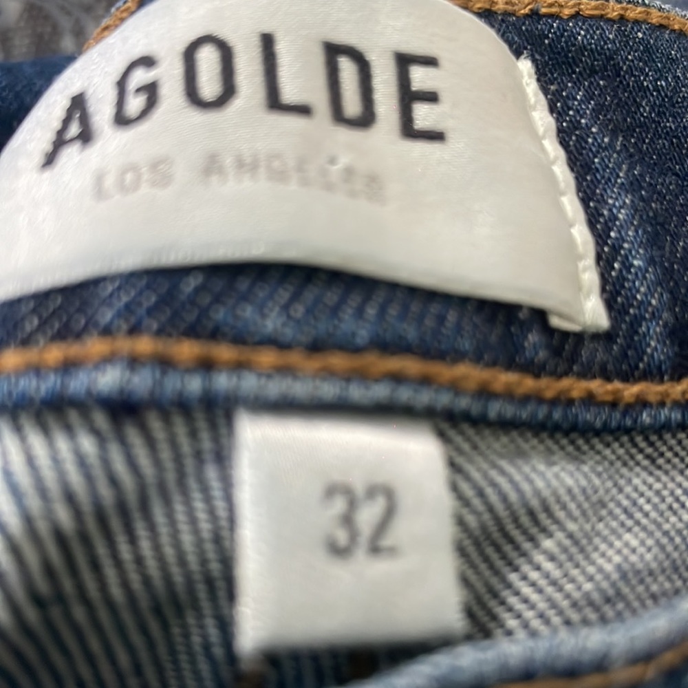 Agolde Riley Long Jean High Rise Straight - Picture 8 of 9